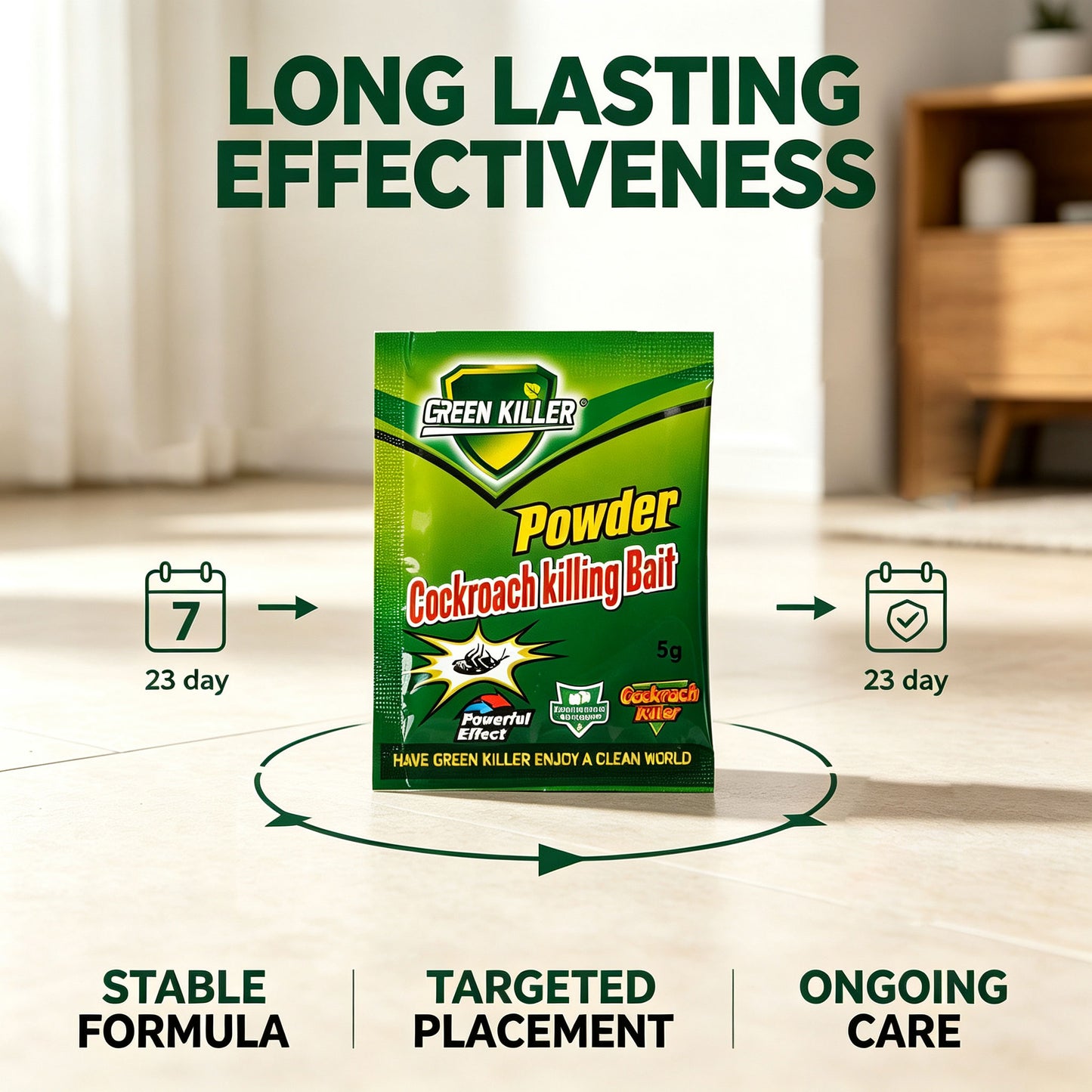 15 Pack / Set Cockroach Bait Powder - Suitable For Babies, Pets And Families