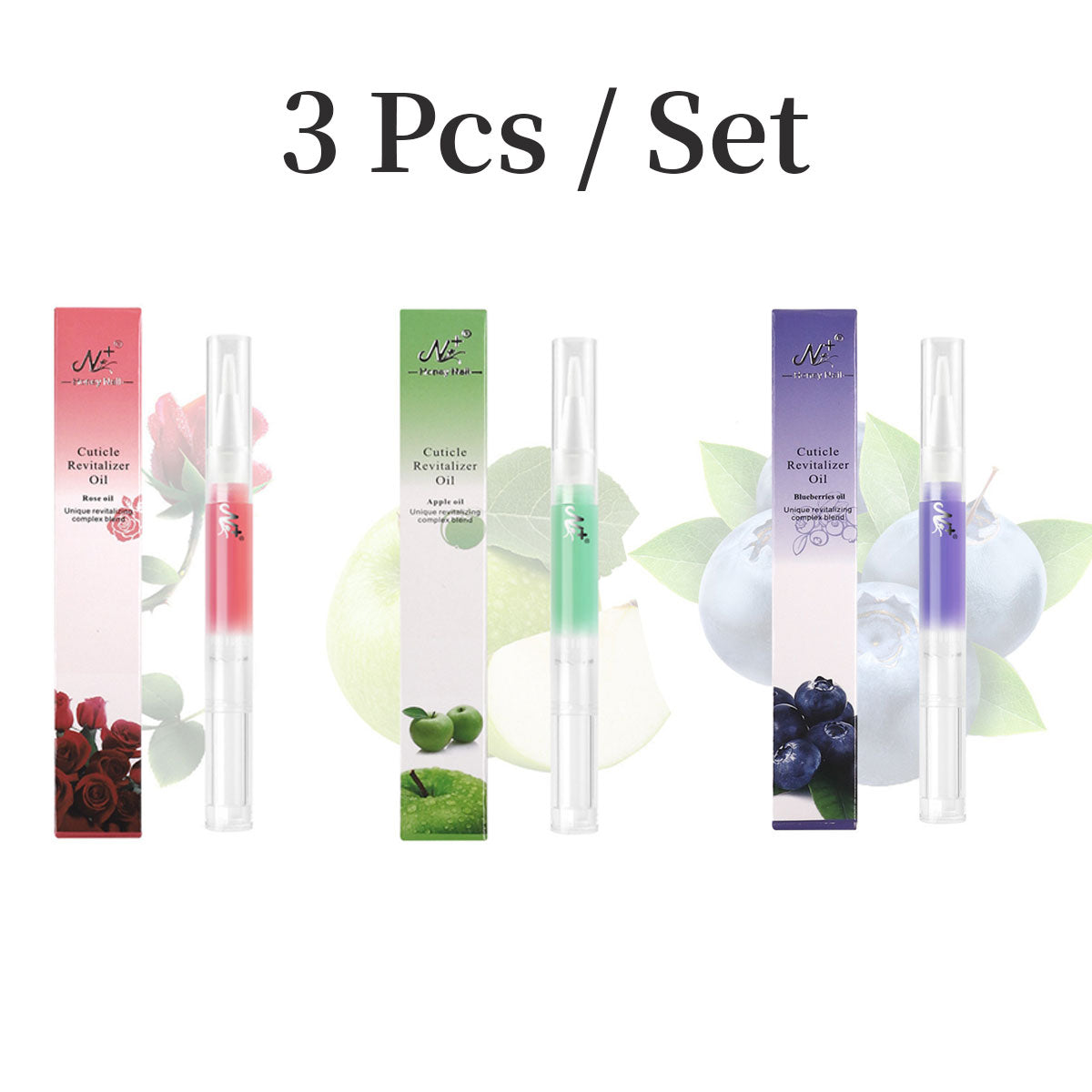 3Pcs Cuticle Oil Pen for Nail Care Oil Kit Hangnail Treatment