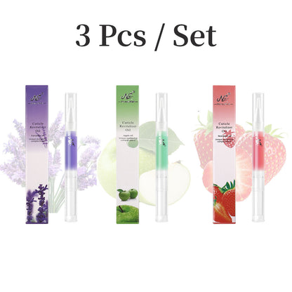 3Pcs Cuticle Oil Pen for Nail Care Oil Kit Hangnail Treatment