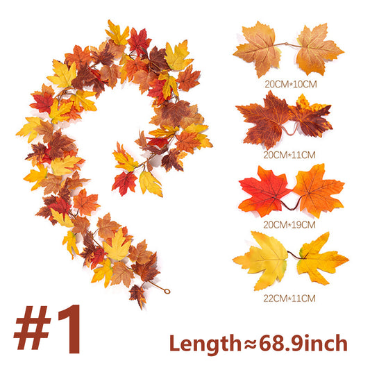 2 Pack Fall Garland Maple Leaf