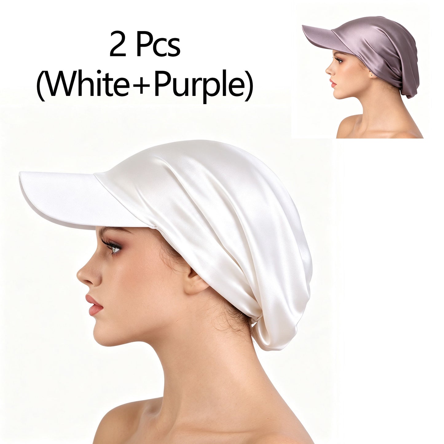 2 Pcs Sun-protection headscarf Cap