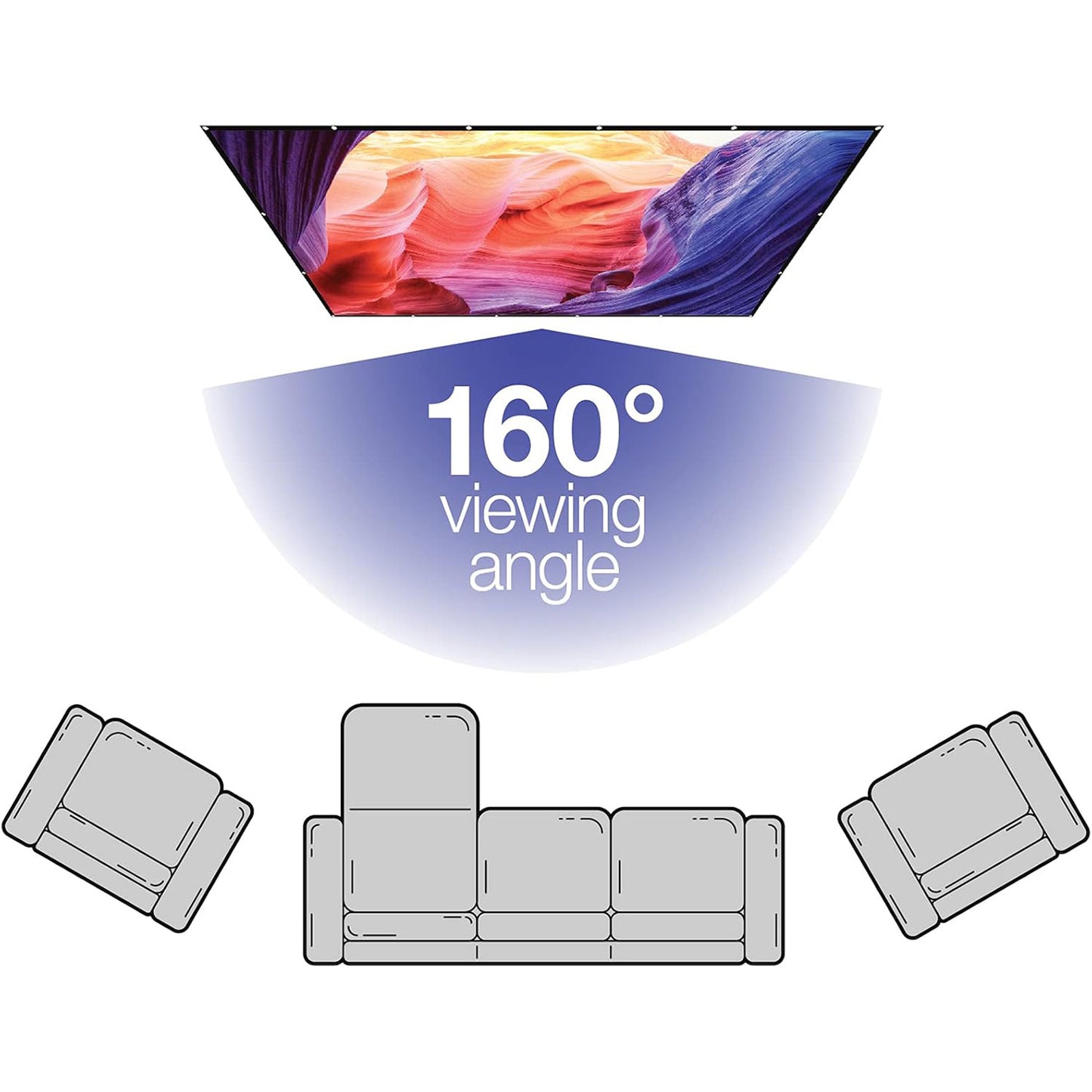 White Folding Projection Screen for Outdoor Cinema