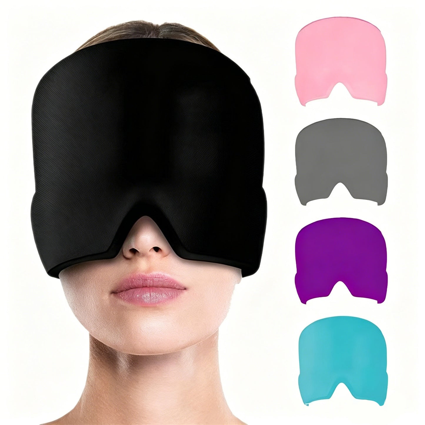 Reusable Migraine Relief Cap – 360° Gel Ice & Heat Therapy Head Wrap for Headache Relief