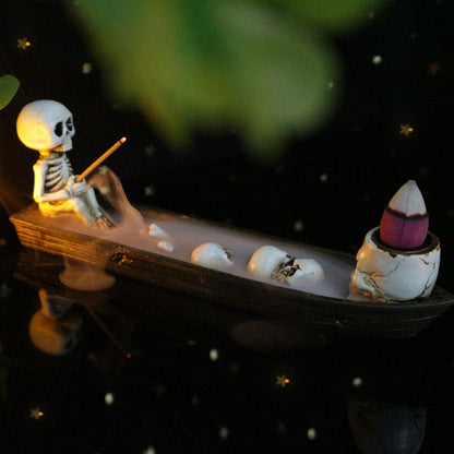 Skull Backflow Incense Holder Burner