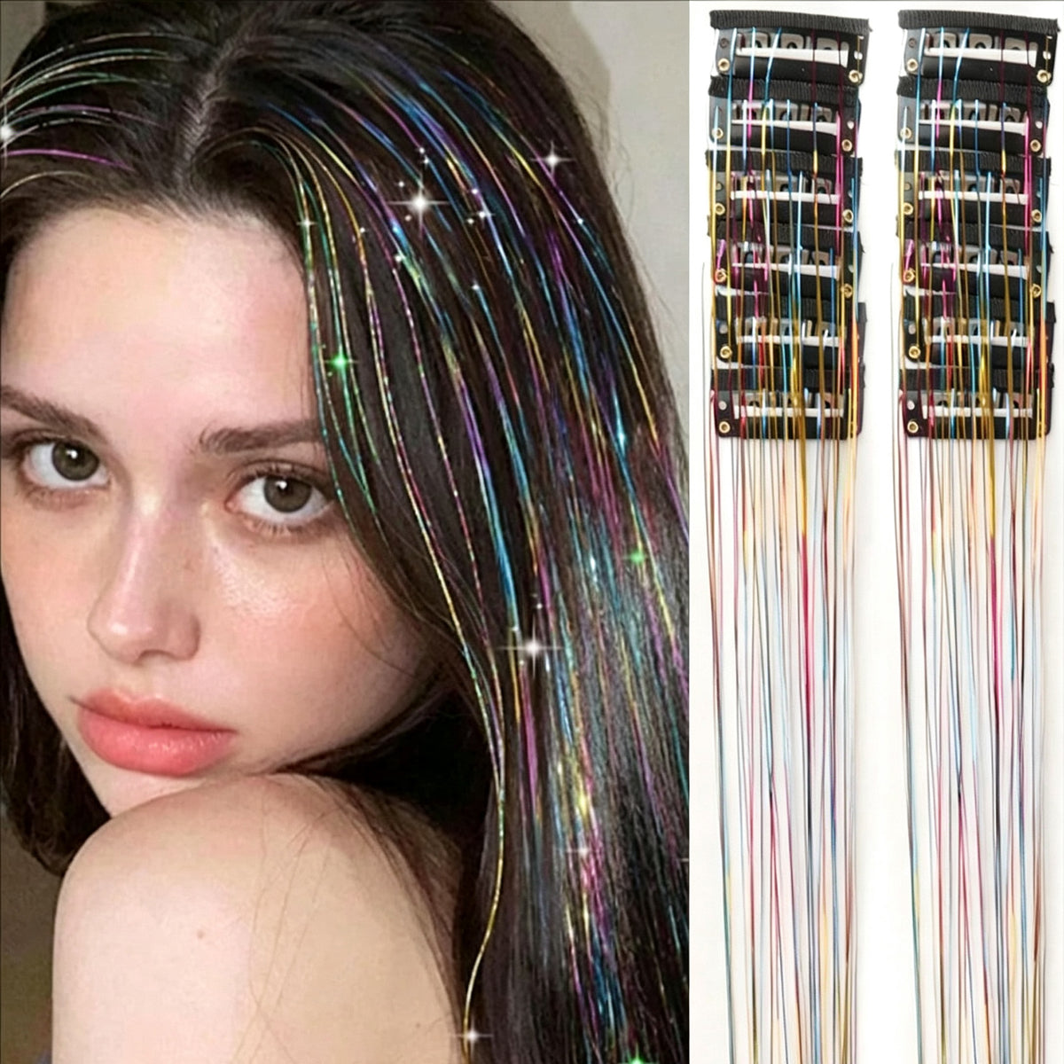 Hair Tinsel Clip in