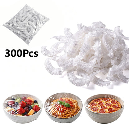 300 Pcs Disposable Stretch Food Cover Elastic Bowl Covers