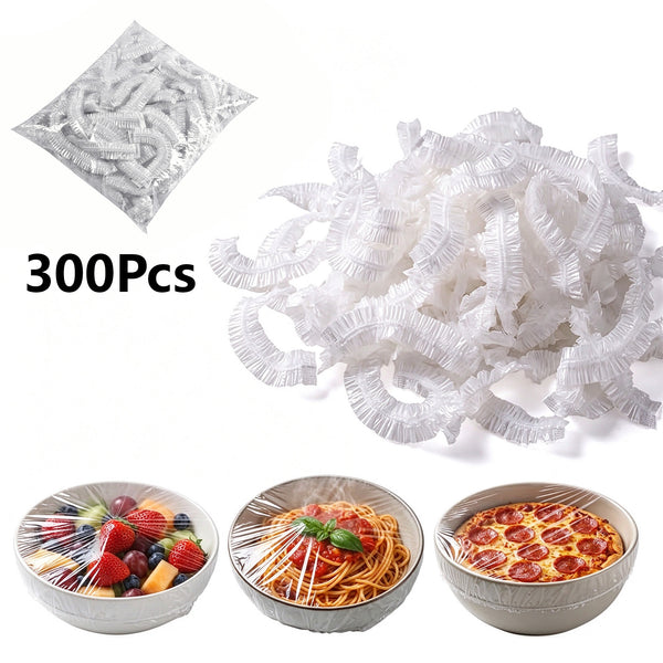 300 Pcs Disposable Stretch Food Cover Elastic Bowl Covers