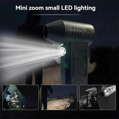 Compact Handheld 3 Speed Turbo Jetfan Fan for Outdoor Dust Cleaning