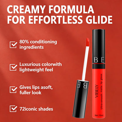 6-Color Non-Stick Lip Glaze – Long-Lasting & Smudge-Proof (0.34 fl oz)