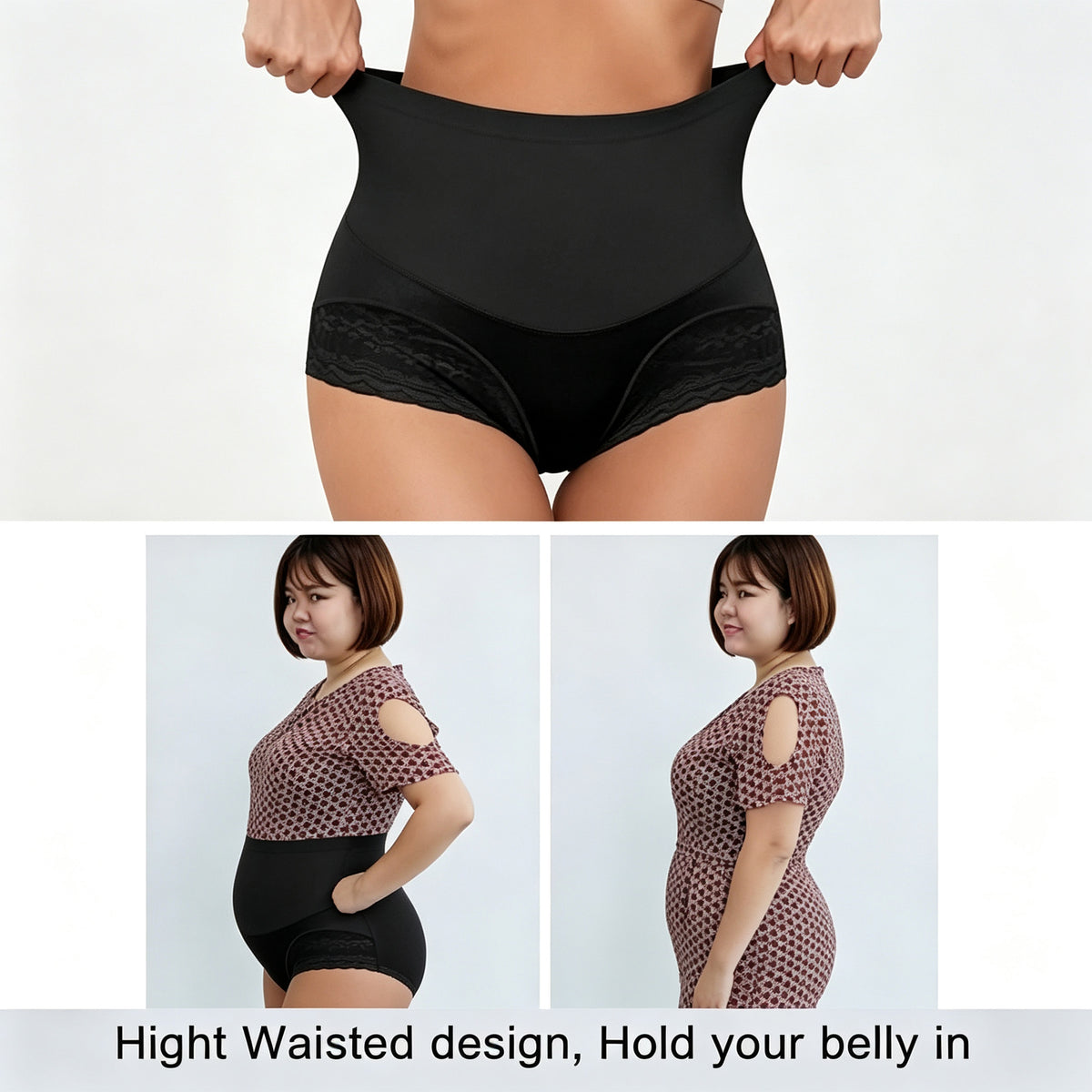 Women's Shaping And Butt-Lifting Panties - Lace Trim Slimming Panties