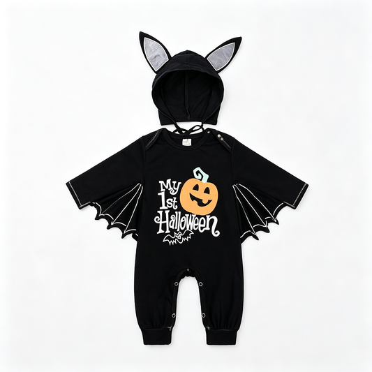 Baby Bat Costume Long Sleeve Romper With Hats