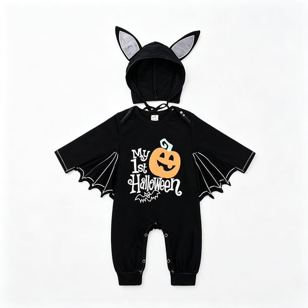 Baby Bat Costume Long Sleeve Romper With Hats