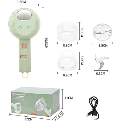 Multifunctional Electric Handheld Vegetable Chopper Set – Suitable for Preparing Baby Food