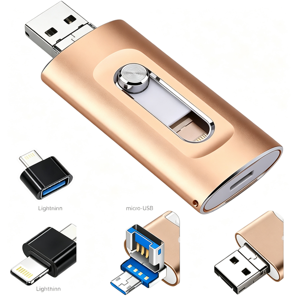 3-in-1 High-Capacity USB Drive 512GB