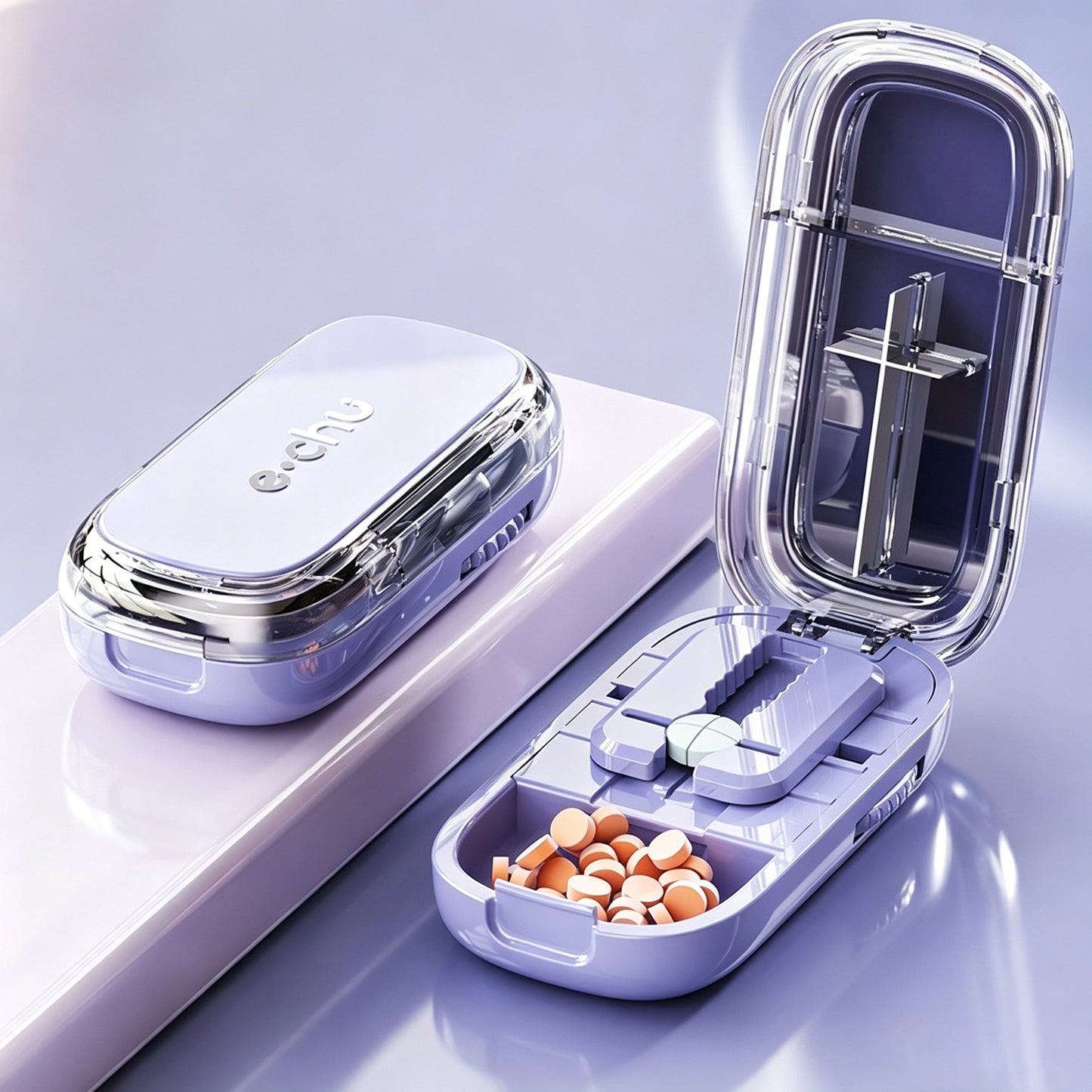 Pill Cutter Splitter for Cutting Multiple Pills, 1/2 1/4 Pill Cutter Splitter for Small and Tiny Pills