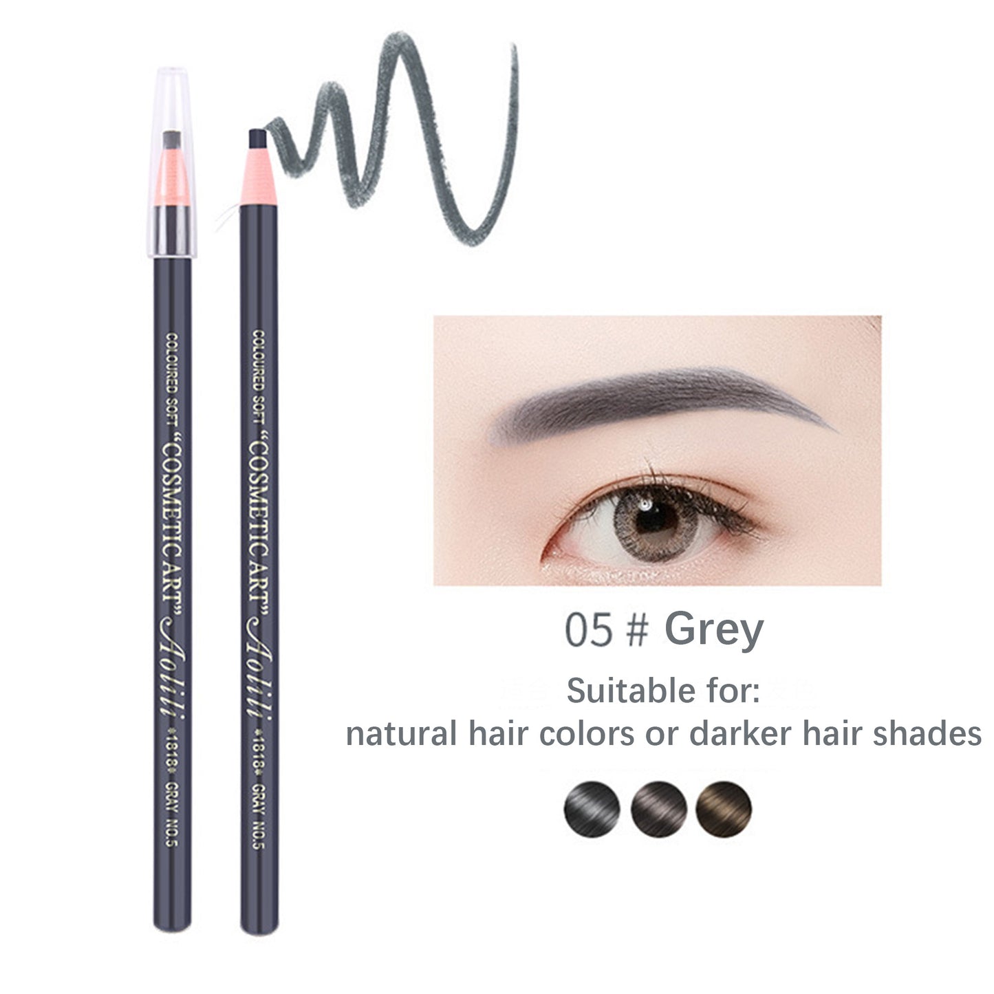 5Pcs Eyebrow Pencils for Women Peel-off Pencil Pull Cord Brow Lamination