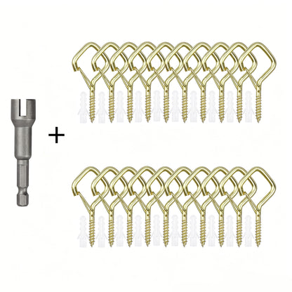 Eye Hooks Screw Heavy Duty,Ceiling Hooks for Hanging Plants,String Lights,Cup,Wind Chime,Bird Feeders