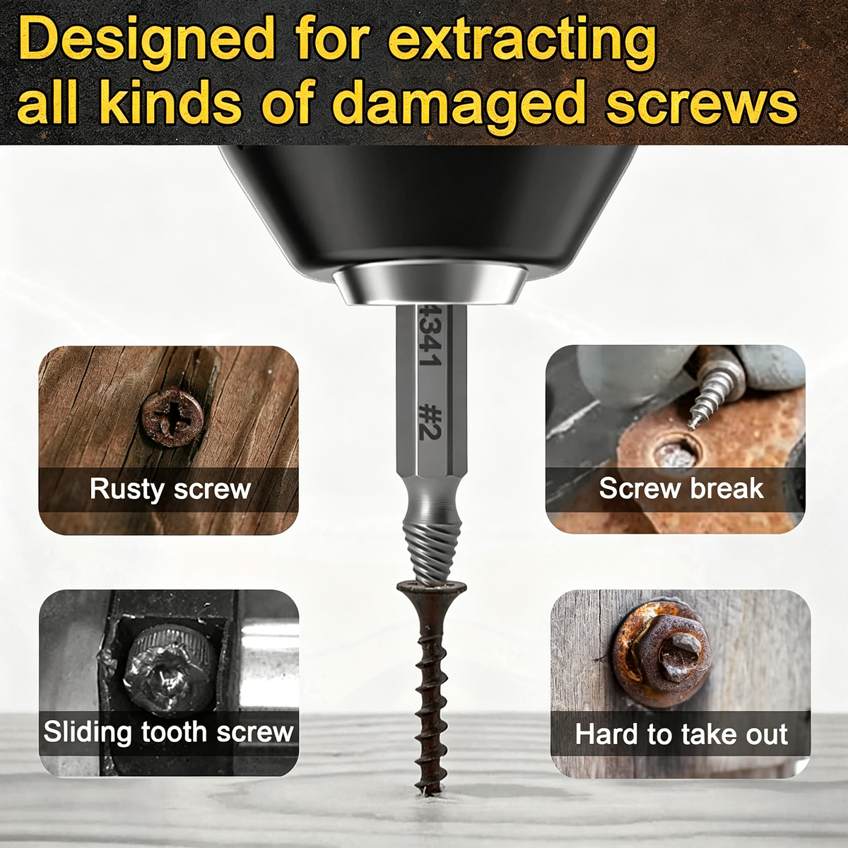 Damaged Screw Extractor Set