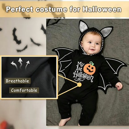Baby Bat Costume Long Sleeve Romper With Hats