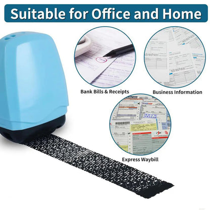 Identity Theft Protection Roller Stamp for Hiding Sensitive Information