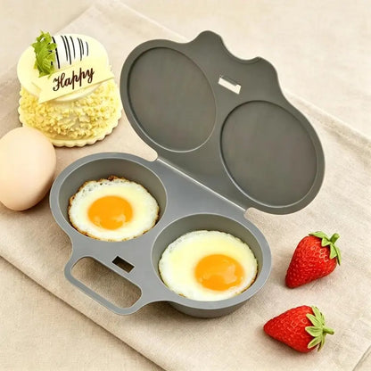 2026 Upgraded Dual-Cavity Microwave Egg Cooker -2 Pack