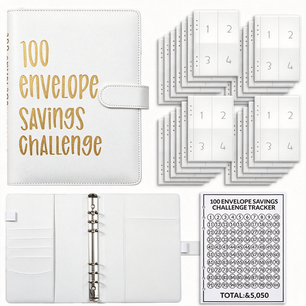 100 Envelopes Money Saving Challenge Budget Planner with Cash Envelopes