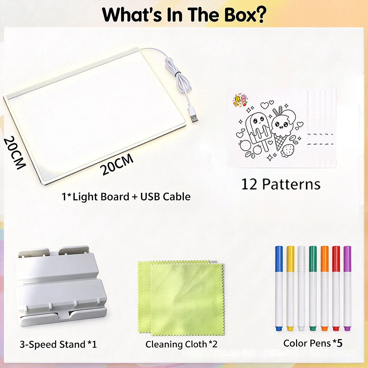 Led Drawing Board with 13 Light Effects