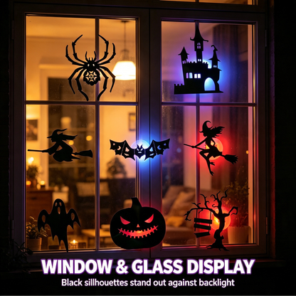 8 Pcs Halloween 3D Wall Stickers Night Light Wall Decals