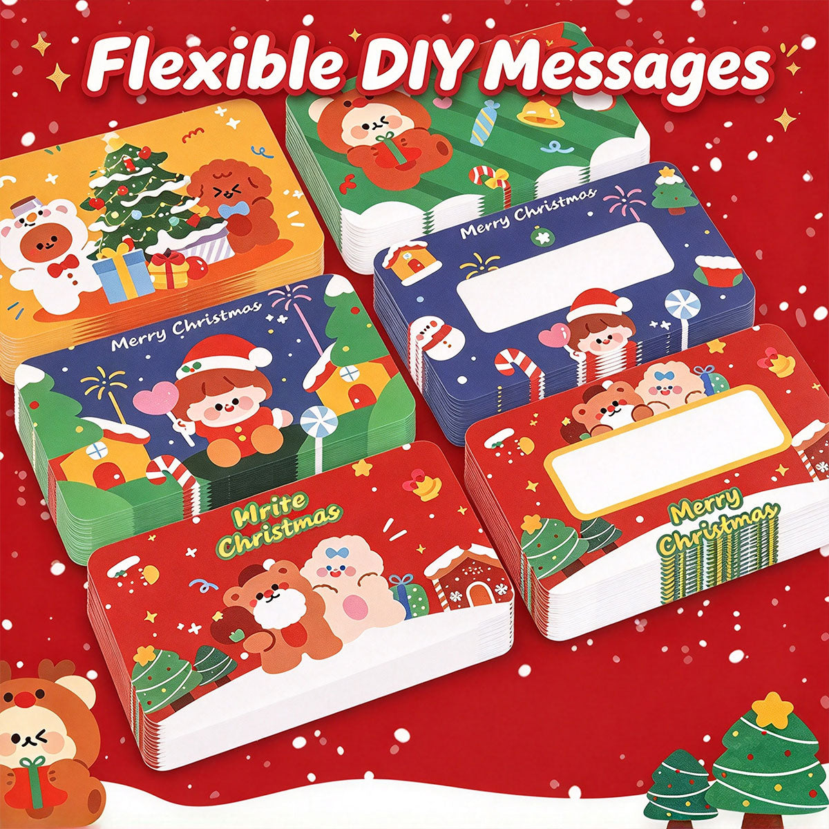 40pcs Christmas scratch-off cards