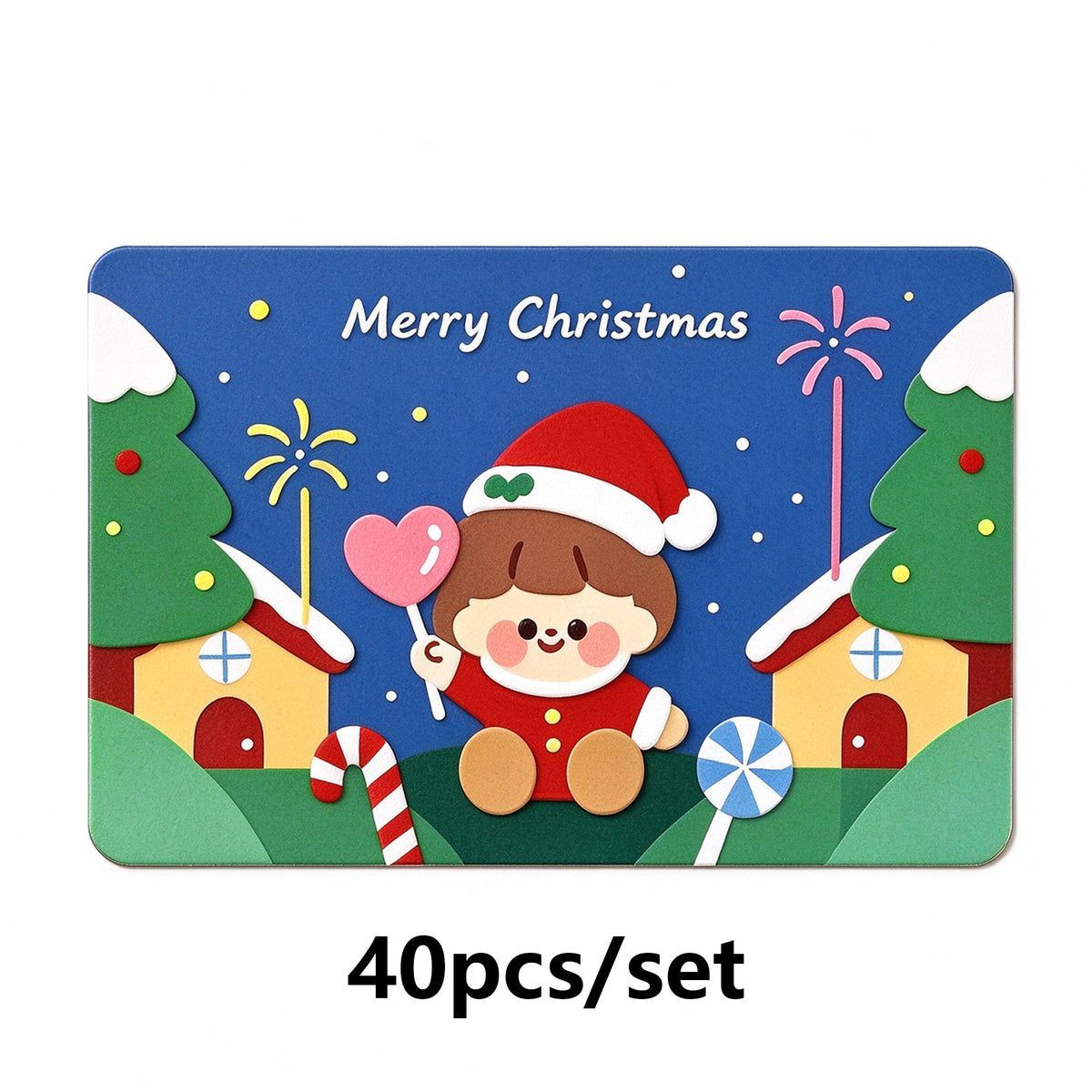 40pcs Christmas scratch-off cards