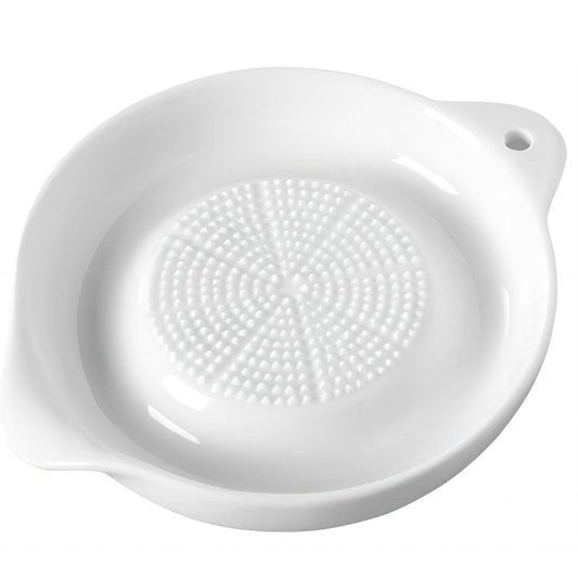 Ceramic Grater Plate – Multi-Purpose Ginger, Garlic & Onion Grater for Kitchen Prep