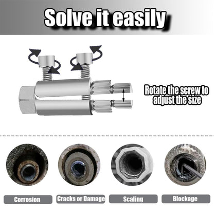 Broken Pipe Extractor Tool, Pipe Screw Remover and Easy Out Valve Extractor Set