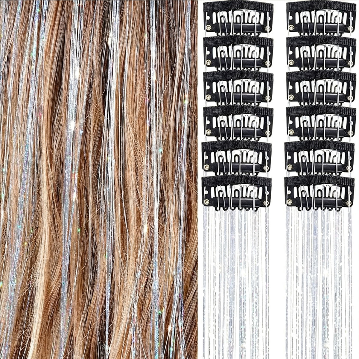 Hair Tinsel Clip in