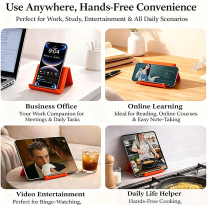 Portable Foldable Silicone Phone Holder,Bendable Freely into Any Shape, Multi-Angle Adjustable Stand
