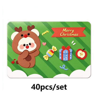 40pcs Christmas scratch-off cards