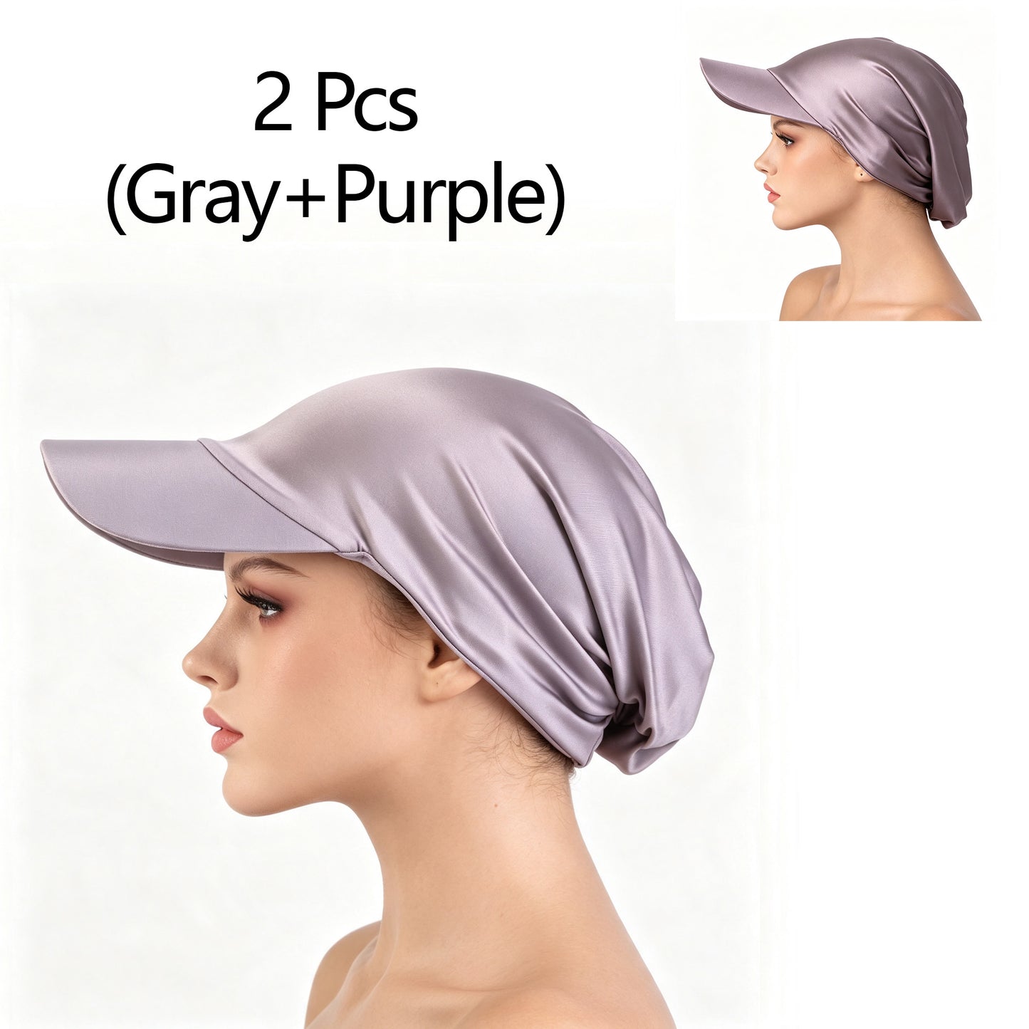 2 Pcs Sun-protection headscarf Cap