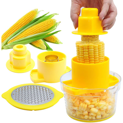 Corn Cob Stripper Tool, Corn Peeler for Corn on the Cob (Yellow)