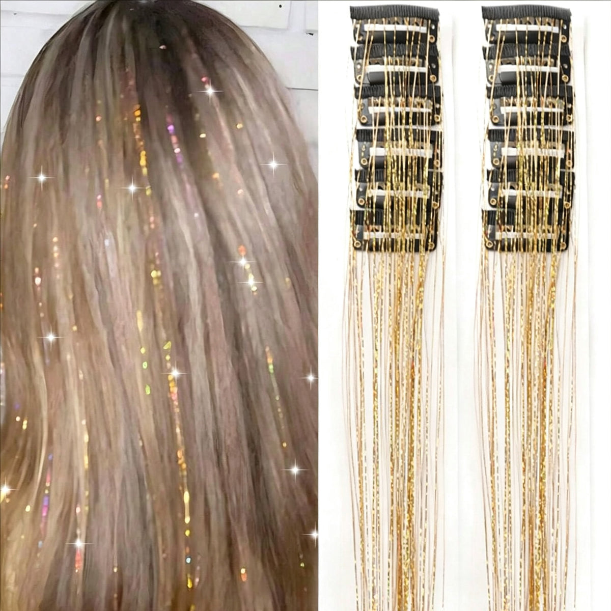 Hair Tinsel Clip in