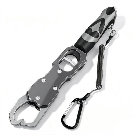 Fishing Gripper 2-in-1 Rotatable Angling Lip Grabber with Scale
