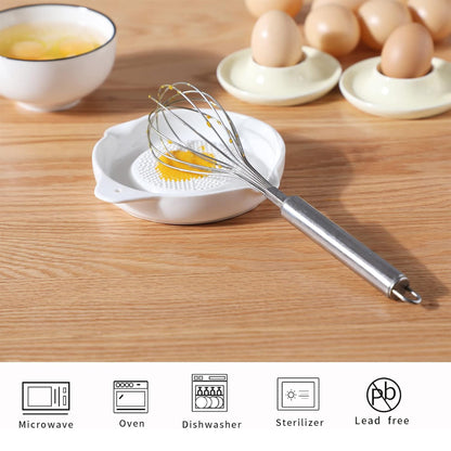 Ceramic Grater Plate – Multi-Purpose Ginger, Garlic & Onion Grater for Kitchen Prep