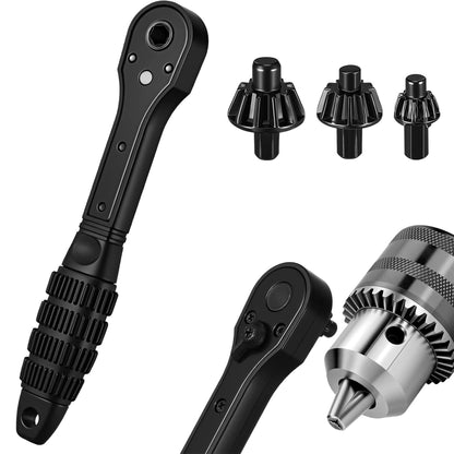 2 in 1 Drill Chuck Ratchet Spanner Compatible with Most Electric Drills and Power Tools