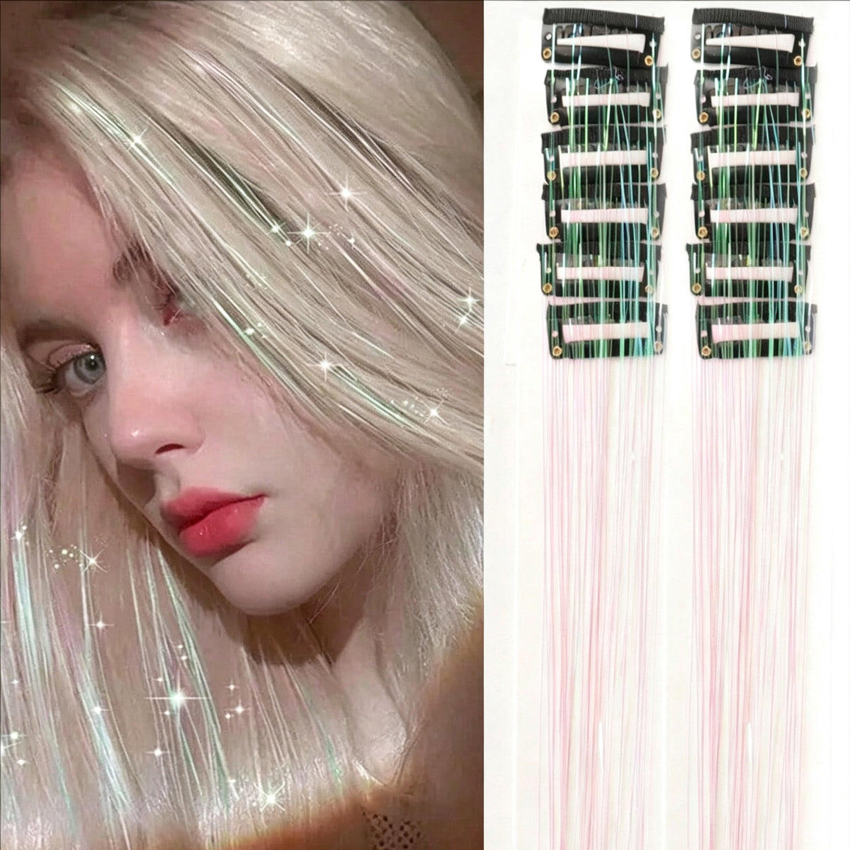 Hair Tinsel Clip in