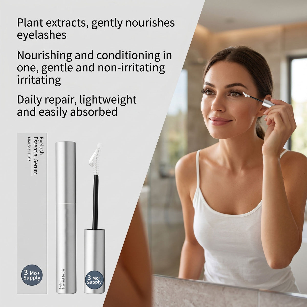 Essential Eyelash Growth Serum - Safe & Gentle Lashes Care,0.5 fl oz