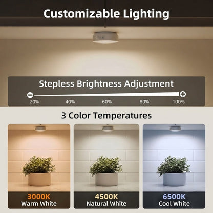 3 Pcs LED Light 3 Lighting Options with Rechargeable Wireless Motion Sensor