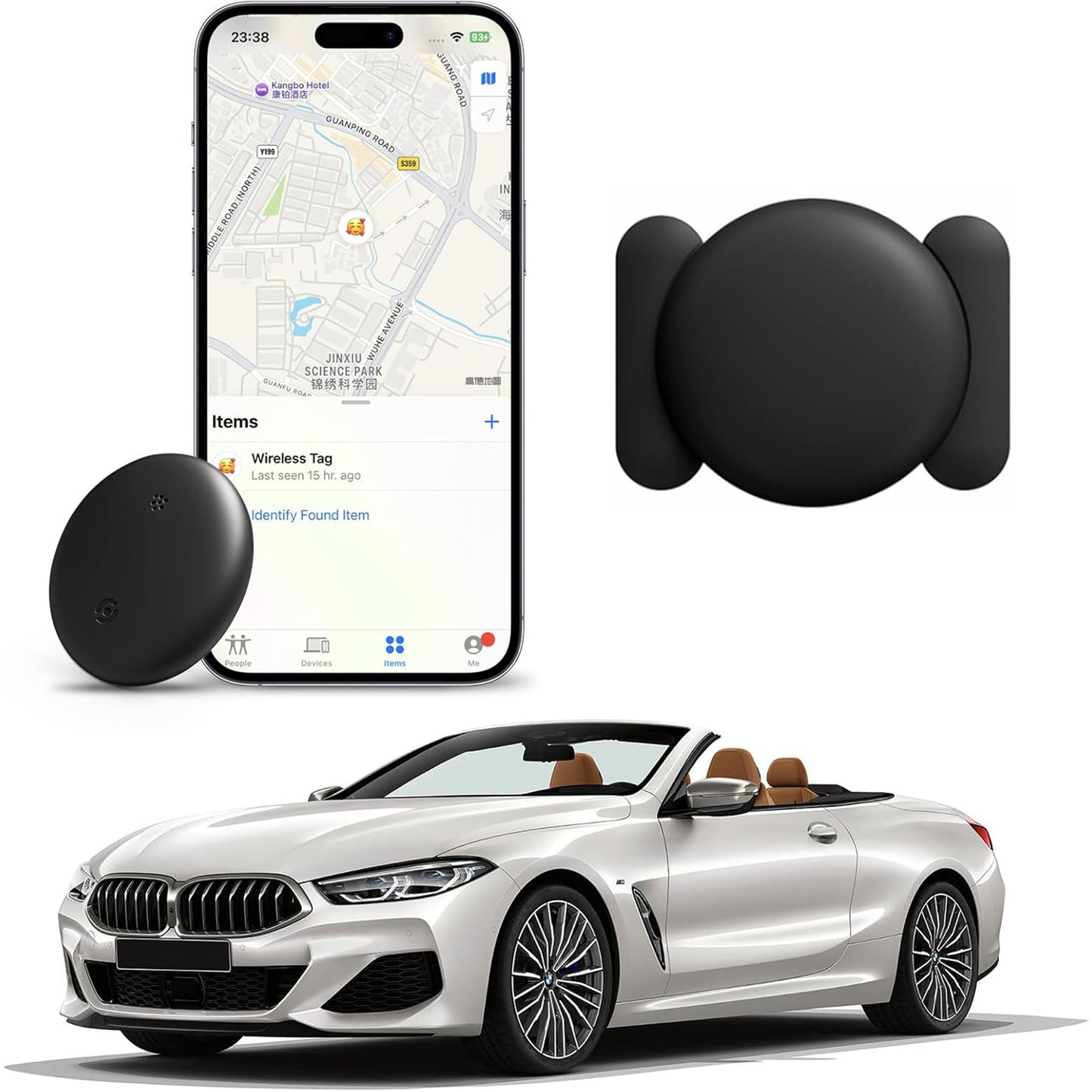 Mini GPS Tracker for Vehicles – Real-Time Location Tracker with Magnetic Case for Cars, Pets, Keys & Wallet