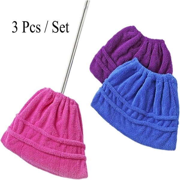 3Pack Reusable Microfiber Broom Covers