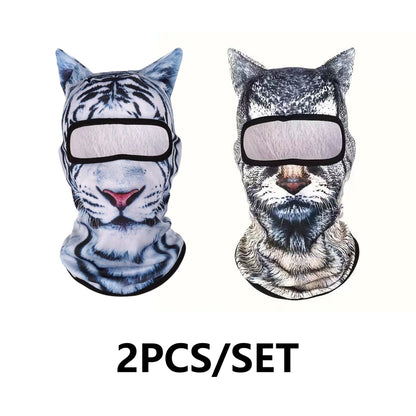3D Cat Ski Balaclava Sheisty Face Mask with Ears Cute Animal