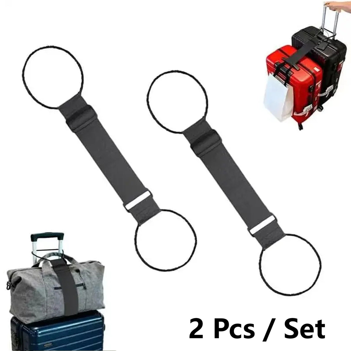 Waterproof Elastic Luggage Straps for Suitcases - Adjustable, Anti-Theft-2 Pcs