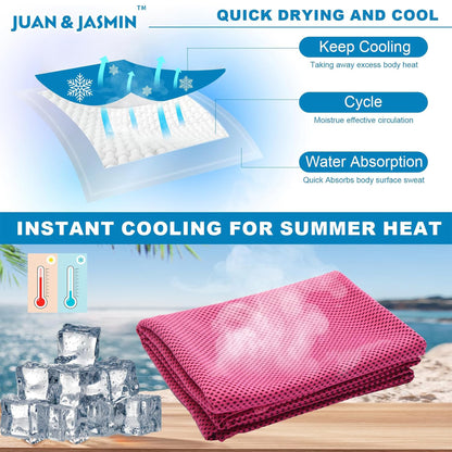 Quick-Dry Cooling Sports Towel – Soft Breathable Microfiber Towel for Gym, Running, Hiking & Outdoor Activities