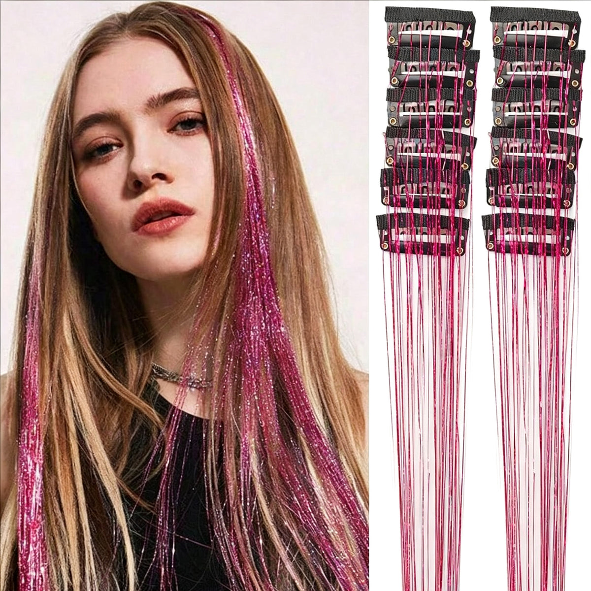 Hair Tinsel Clip in